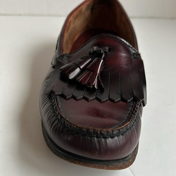 G.H. Bass & Co burgundy tassel kiltie Weejuns loafers drees shoes slip ons - Picture 10 of 16